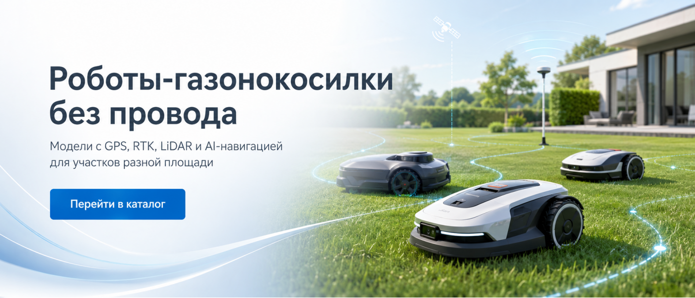 Роботы-газонокосилки без провода