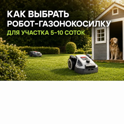 Как выбрать робот-газонокосилку для участка 5-10 соток: провод, RTK, LiDAR и лучшие модели 2026