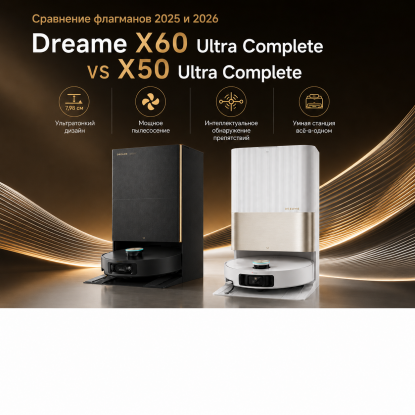 Dreame X60 Ultra Complete против X50 Ultra Complete : какой робот-пылесос лучше в 2026 году?