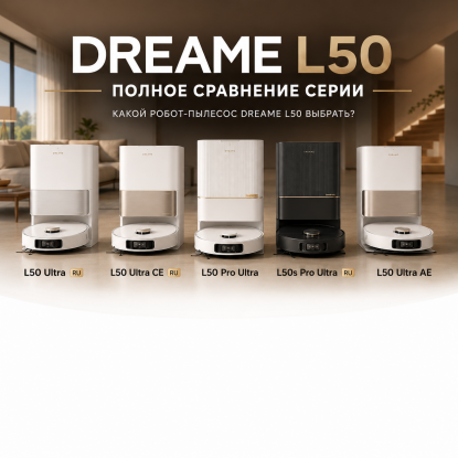 Сравнение Dreame серии L50: какую модель выбрать в 2026 году