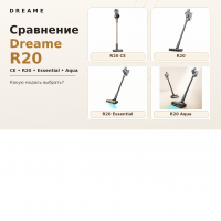 Dreame R20 CE, R20, R20 Essential и R20 Aqua: сравнение и выбор