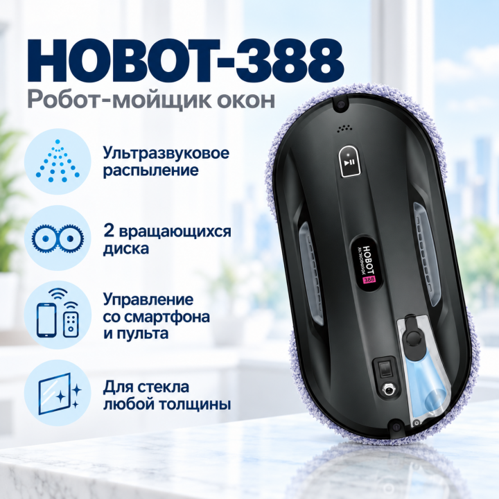 Робот для мойки окон HOBOT-388 Ultrasonic