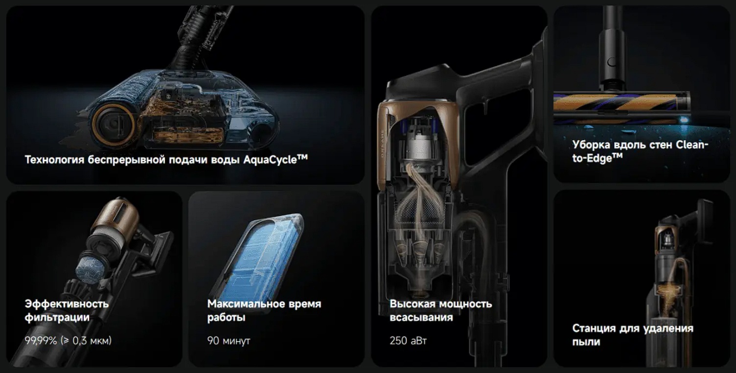 Dreame Z20 AquaCycle Station — пылесос для сухой и влажной уборки