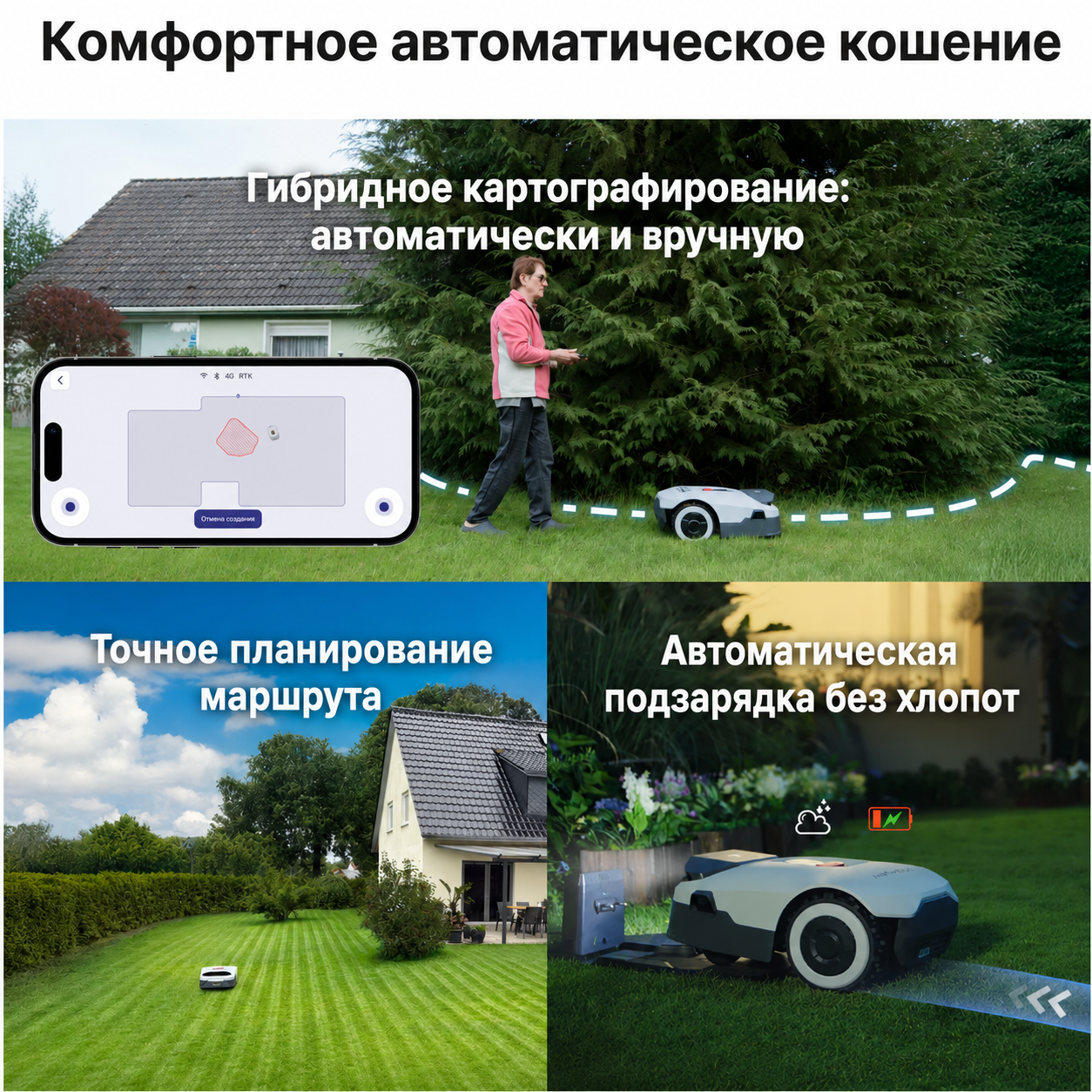 RTK-навигация ANTHBOT Genie 800 Сам строит маршрут ANTHBOT Genie 800 Сам строит маршрут