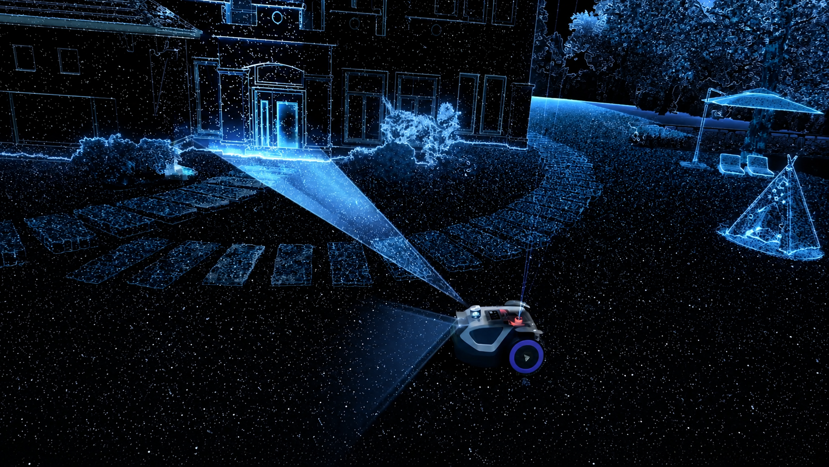 ANTHBOT M9 PRO с LiDAR, RTK и AI Vision Робот-газонокосилка ANTHBOT M9 PRO на зарядной станции