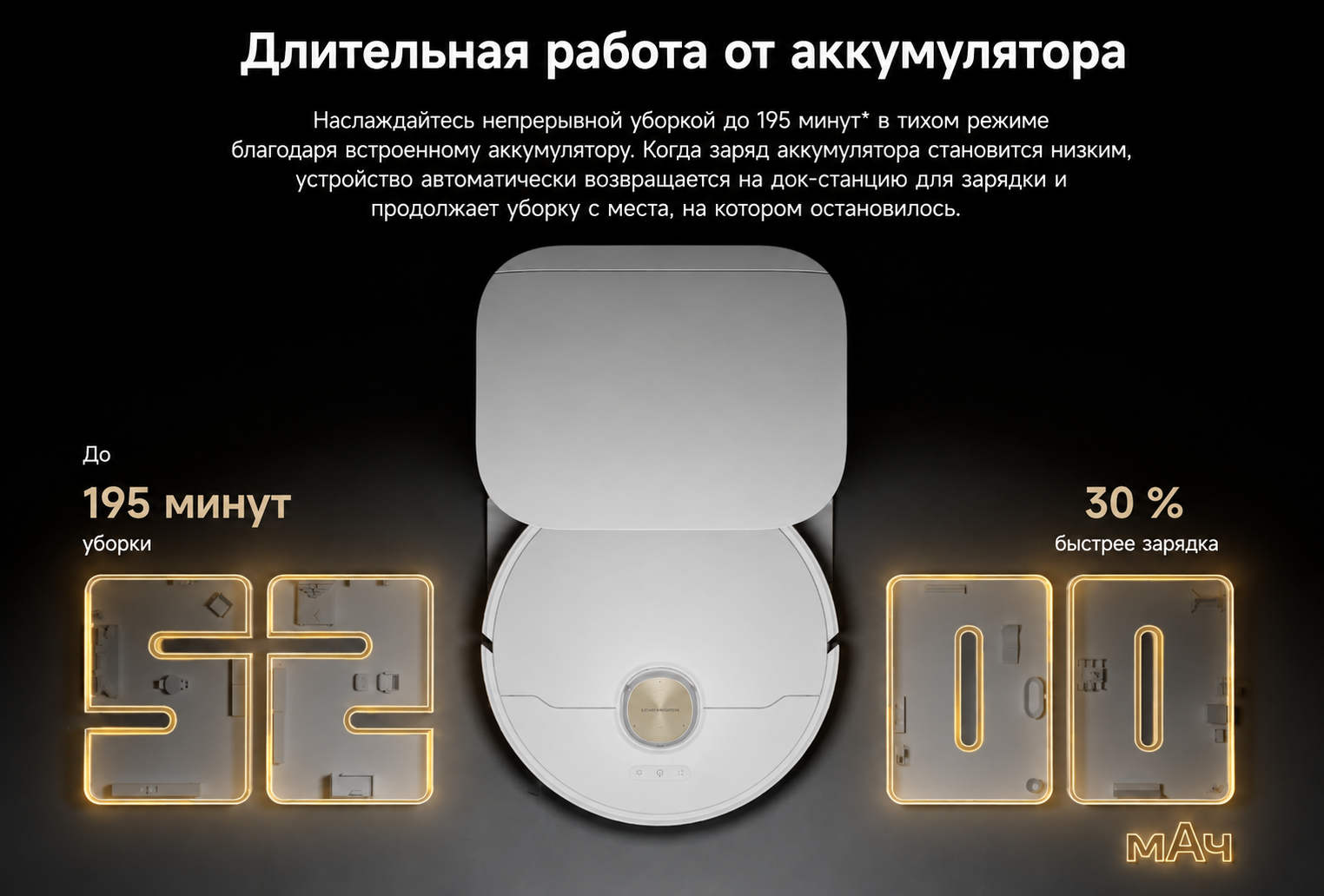 Аккумулятор Dreame L40s Pro Ultra через Dreamehome Аккумулятор Dreamehome для Dreame L40s Pro Ultra EU