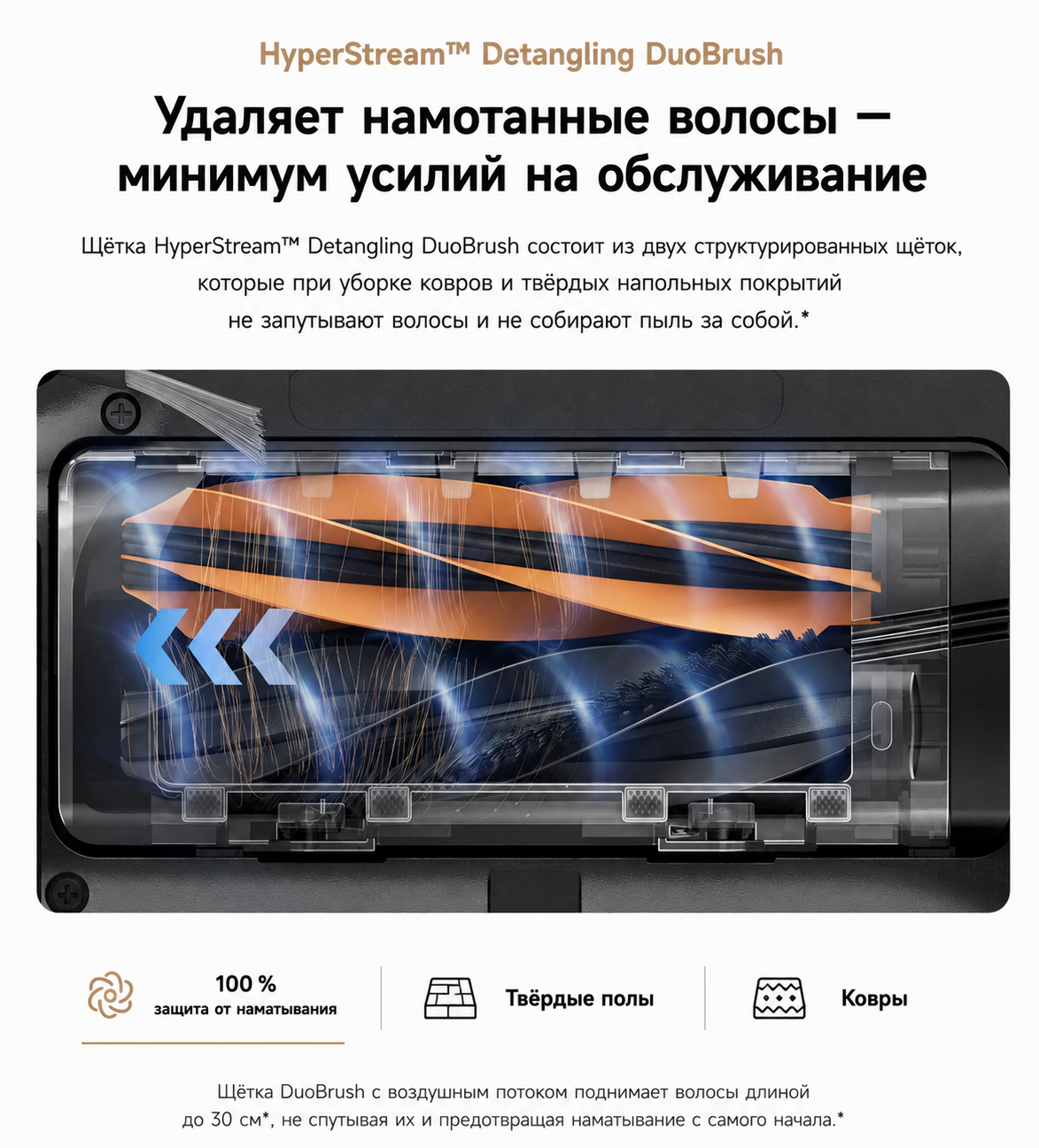 HyperStream Detangling DuoBrush Двойная щетка HyperStream Detangling DuoBrush Dreame L40s Pro Ultra