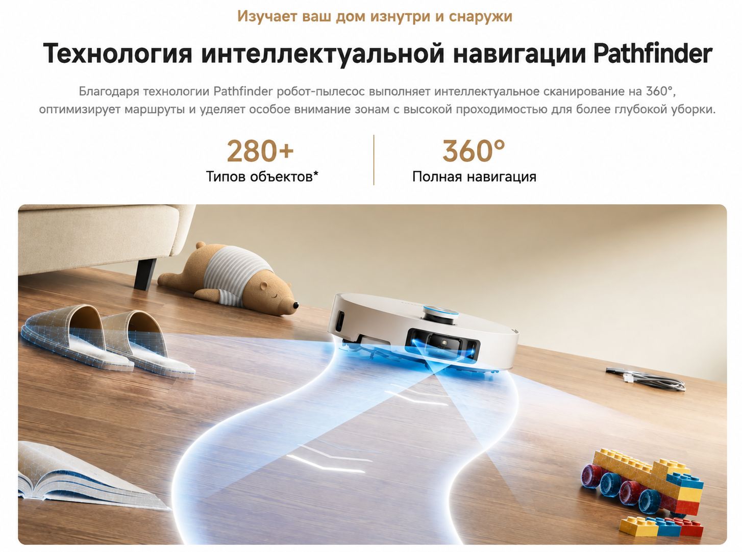 AI-камеры и 3D-система распознавания препятствий Dreame L60 Ultra