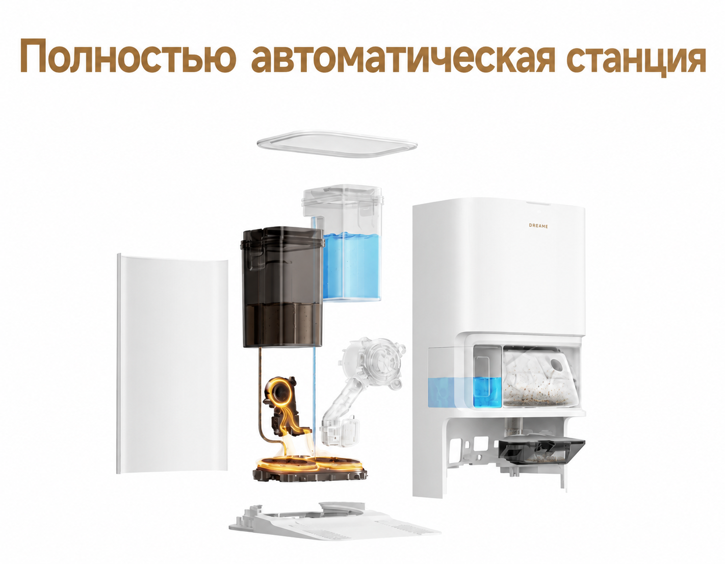 Станция Dreame L60 Ultra с автоматической промывкой мопов ThermoHub