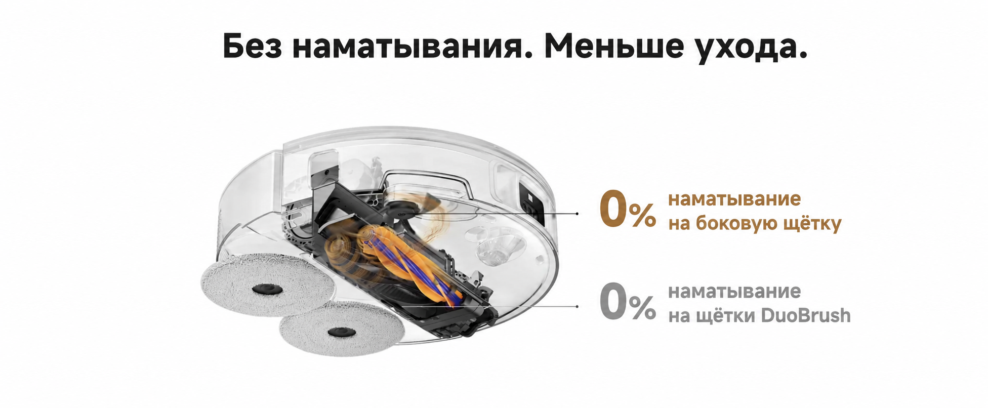 Конструкция HyperStream Detangling DuoBrush в Dreame L60 Ultra