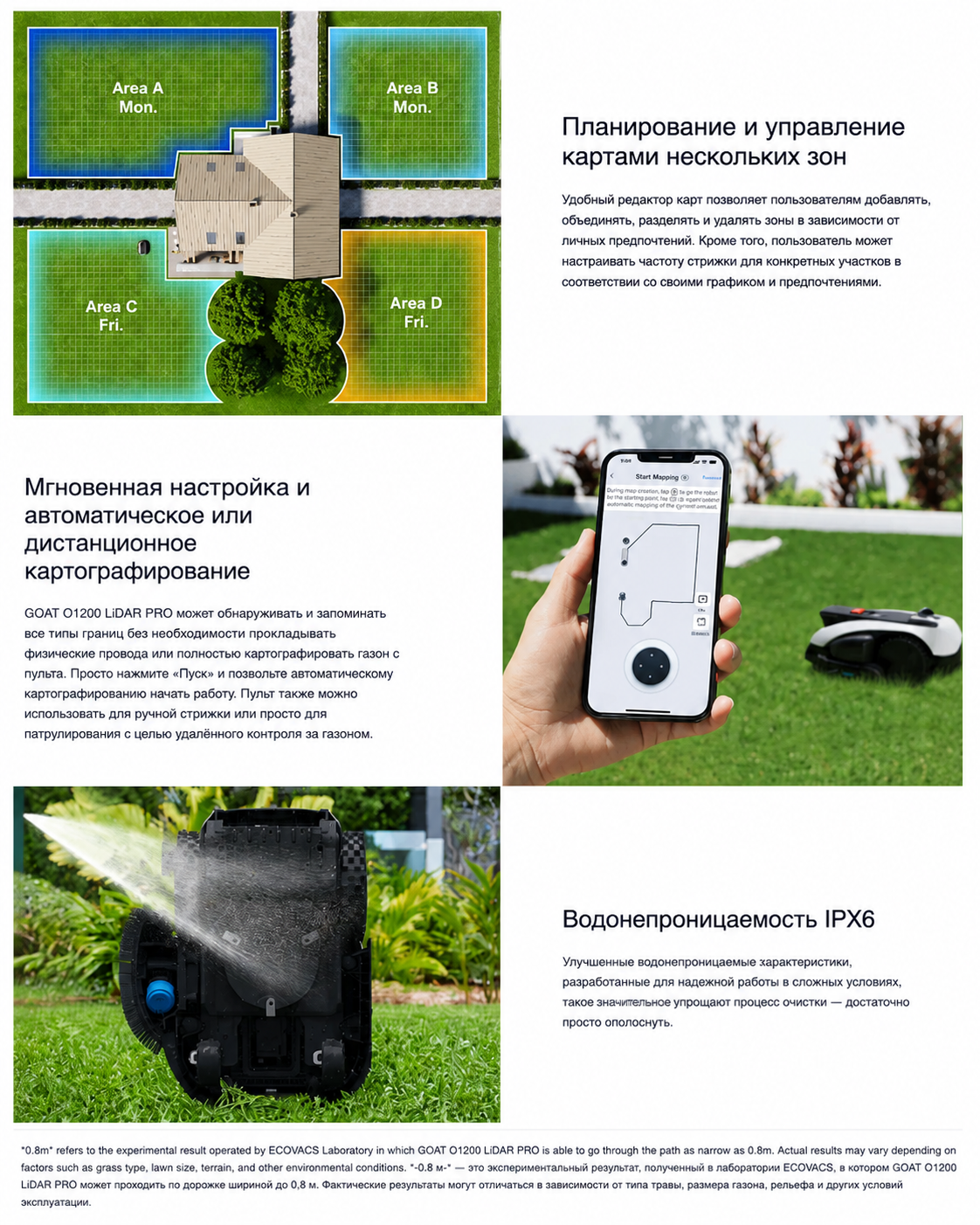 Робот-газонокосилка ECOVACS GOAT O1200 LiDAR PRO MR2508