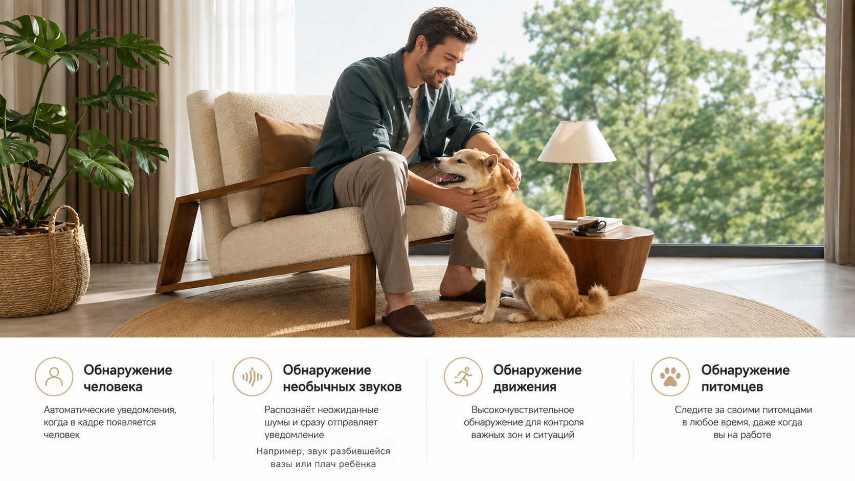 AI-функции Xiaomi Smart Camera C701 Pro: люди, питомцы и плач ребёнка AI-отслеживание людей и питомцев Xiaomi Smart Camera C701 Pro